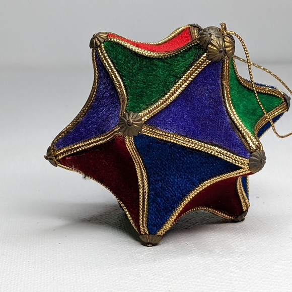Velvet antique Christmas ornament B-5 - Picture 2 of 4